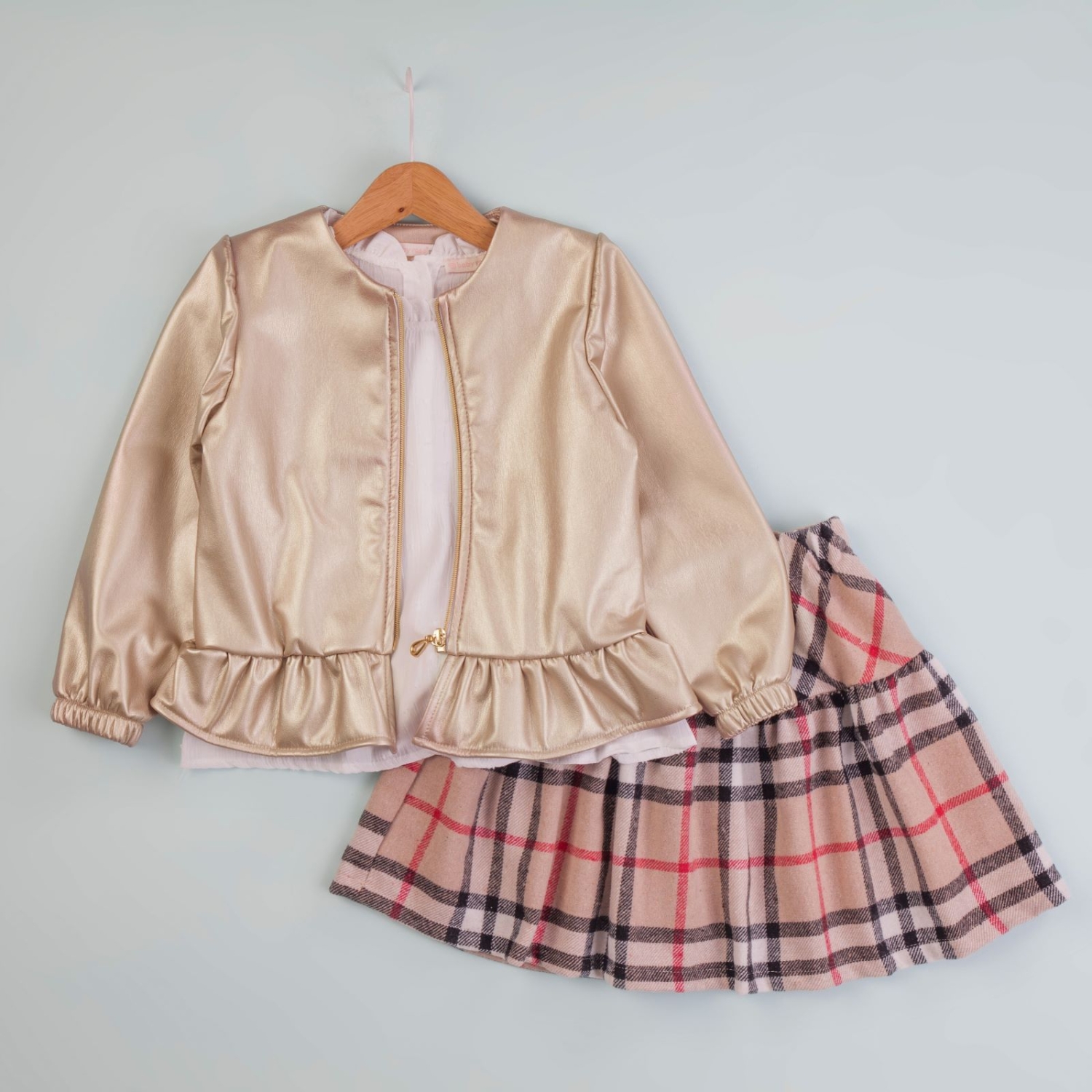 Baby Rose Deri Ceket Gömlekli Takım 5-8 Y.