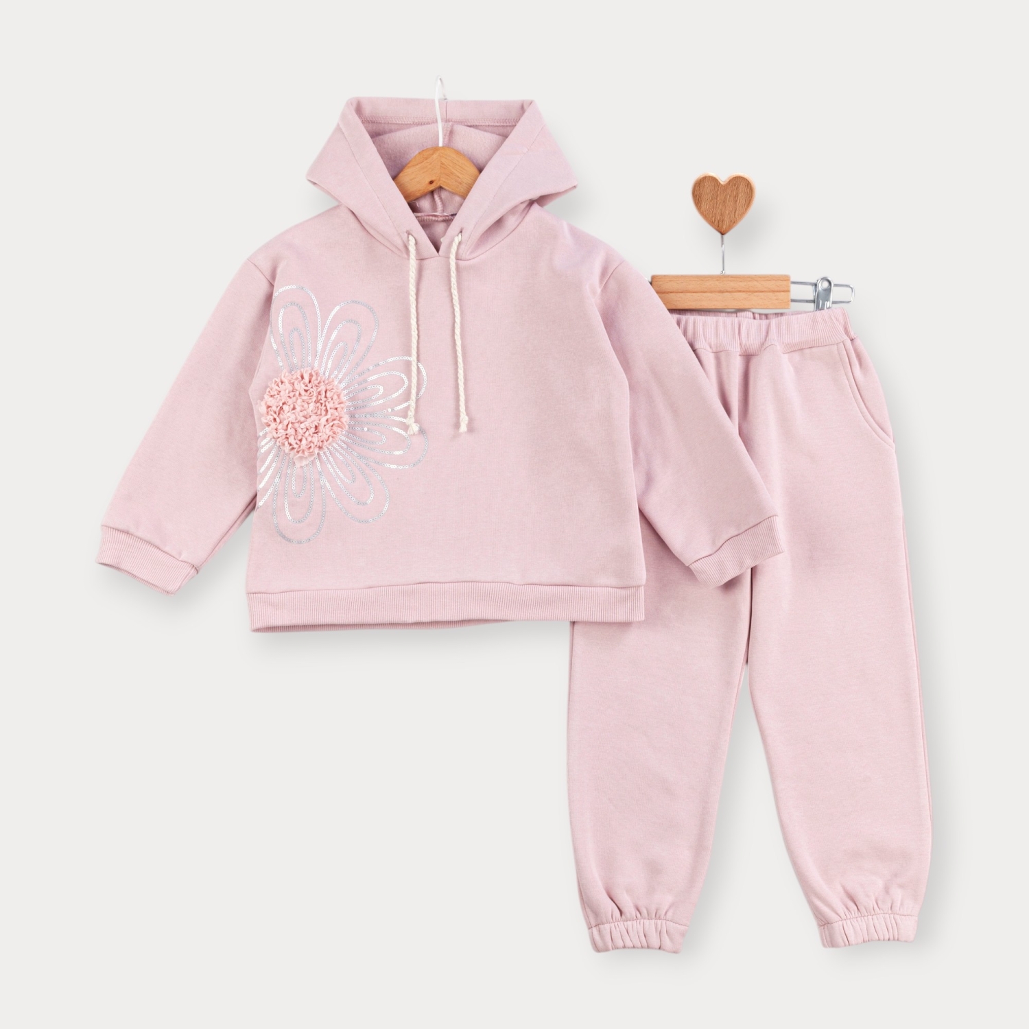 Baby Rose Papatya Nakışlı Kız Eşofman Takım 3-6 Y.