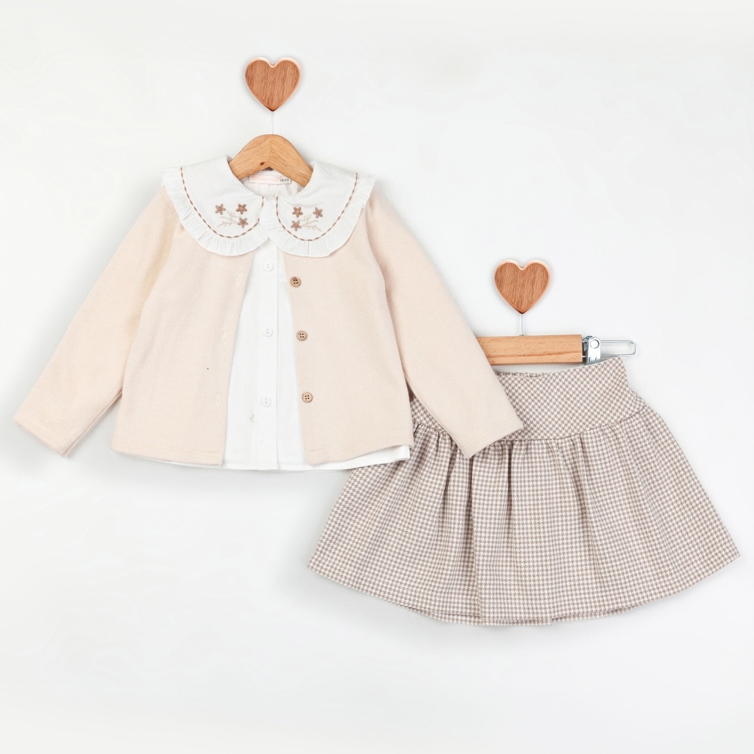 Baby Rose Bebe Yakalı Gömlekli Etekli Takım 2-5 Y.