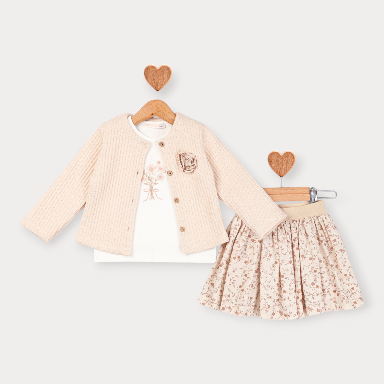 Baby Rose Çıtır Desenli Etekli Takım 1-4 Y.