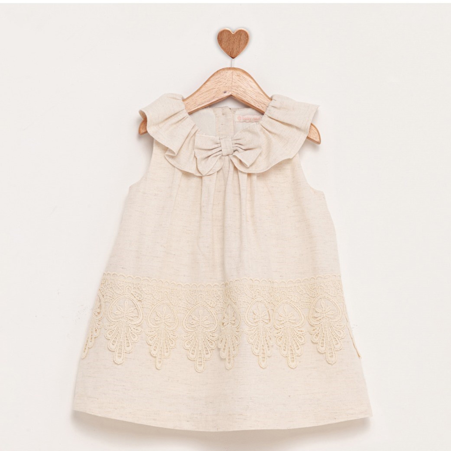 Baby Rose Keten Elbise 6-18 Ay