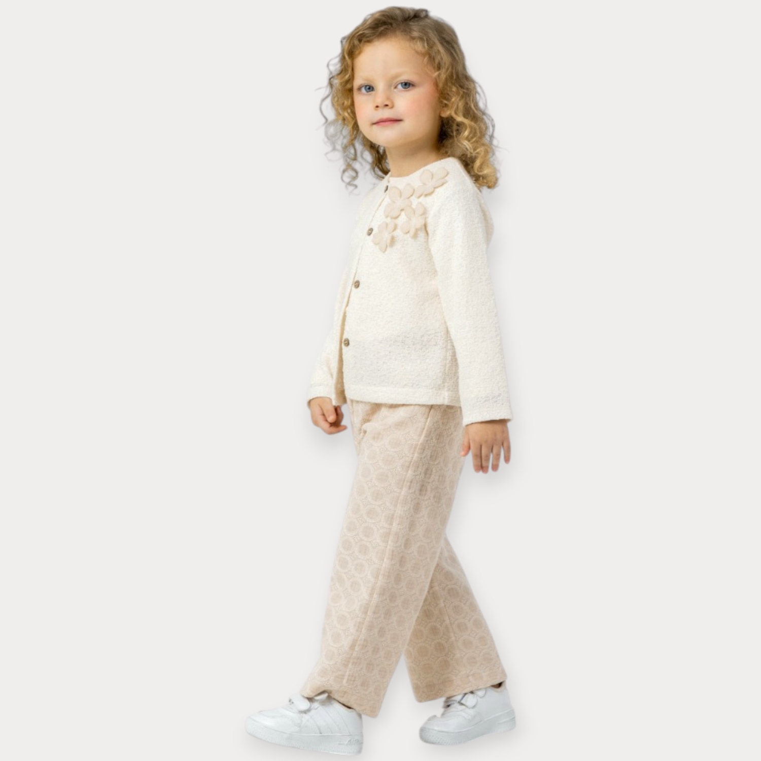 Baby Rose Papatya Nakışlı, Pantolonlu Takım 5-8 Y.