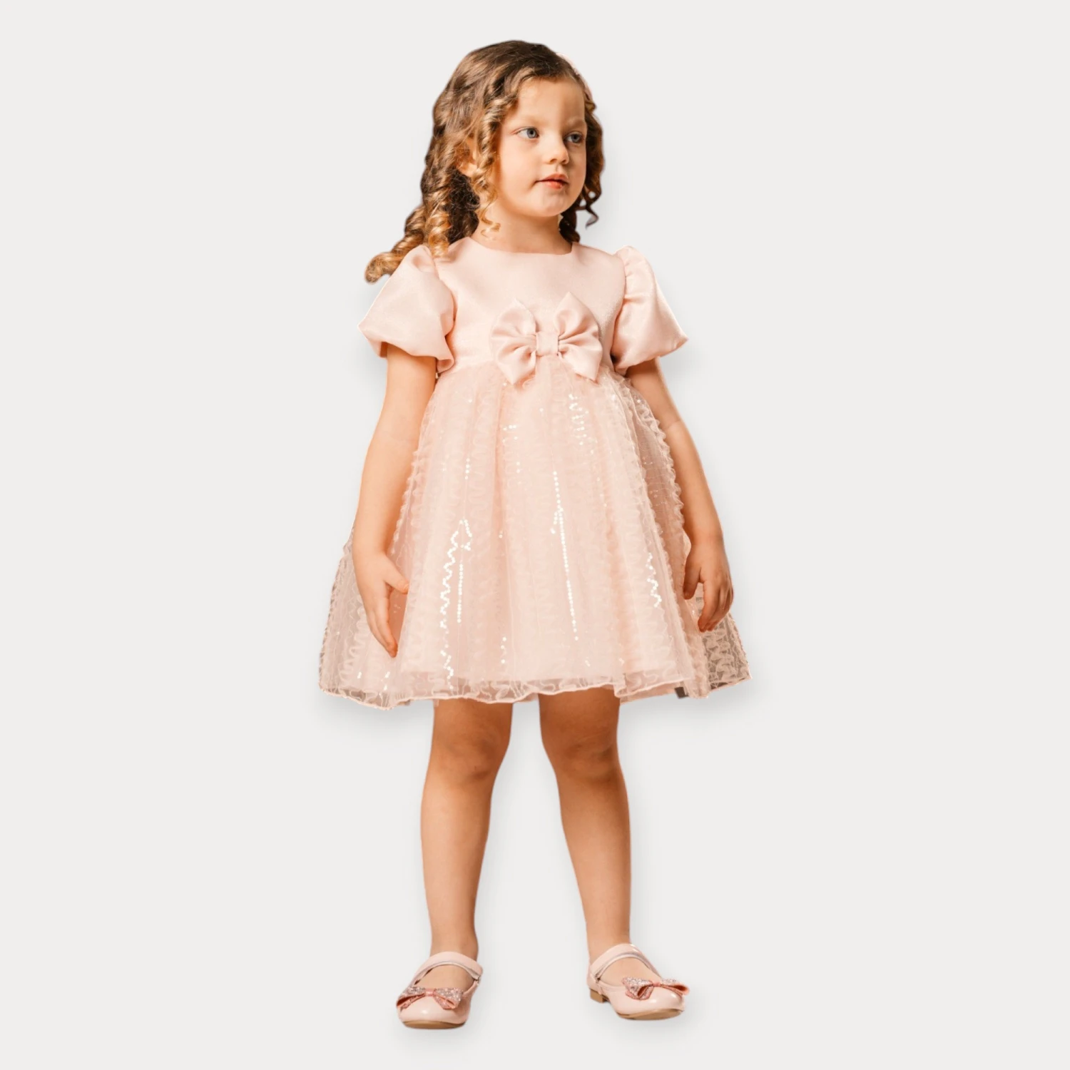 BABY ROSE BALON KOLLU PULLU LASE GELİNLİK