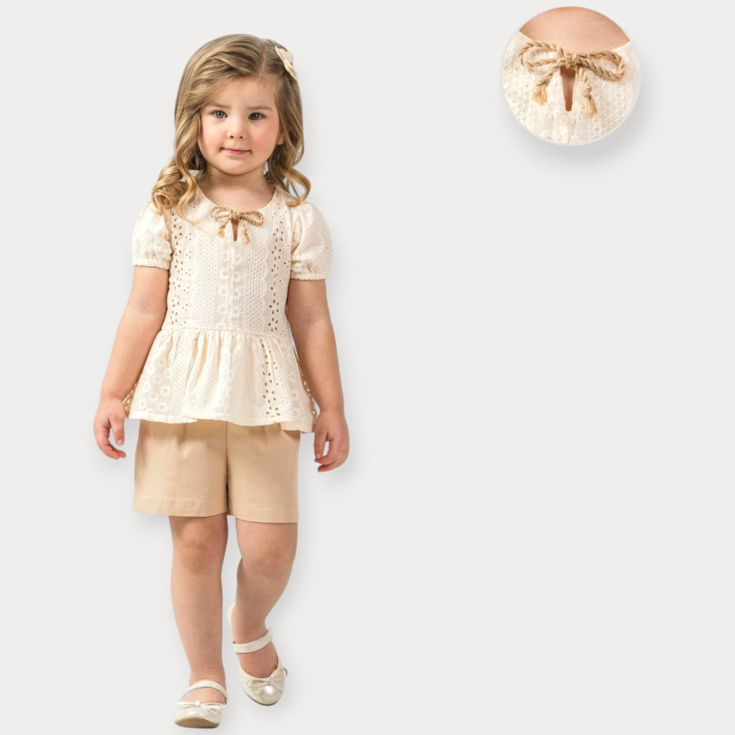 BABY ROSE BRODE TUNİKJ ŞORTLU TAKIM 2-5 Y.