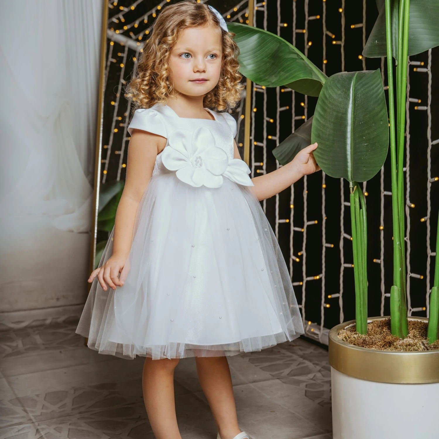 BABY ROSE ETEĞİ İNCİLİ GELİNLİK 2-5 Y.
