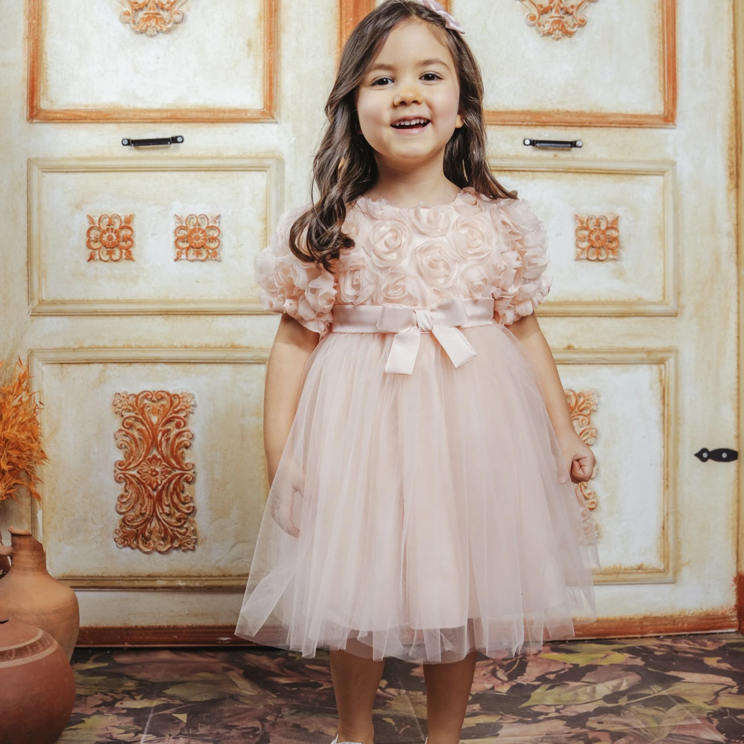 BABY ROSE GÜL LASE TÜLLÜ GELİNLİK 2-5 Y.