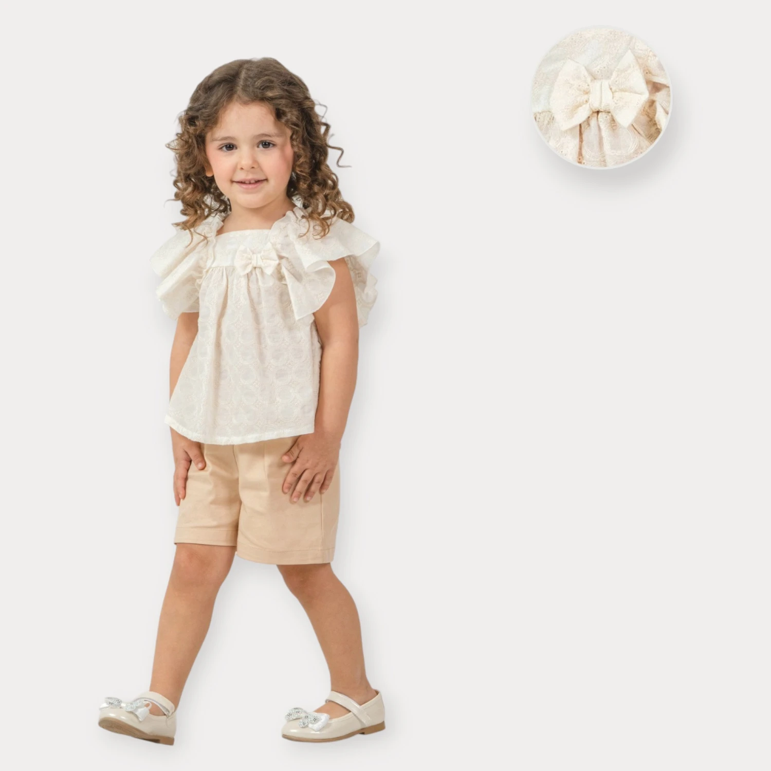 BABY ROSE PAPATYA DESENLİ ŞORTLU TAKIM 1-4 Y.