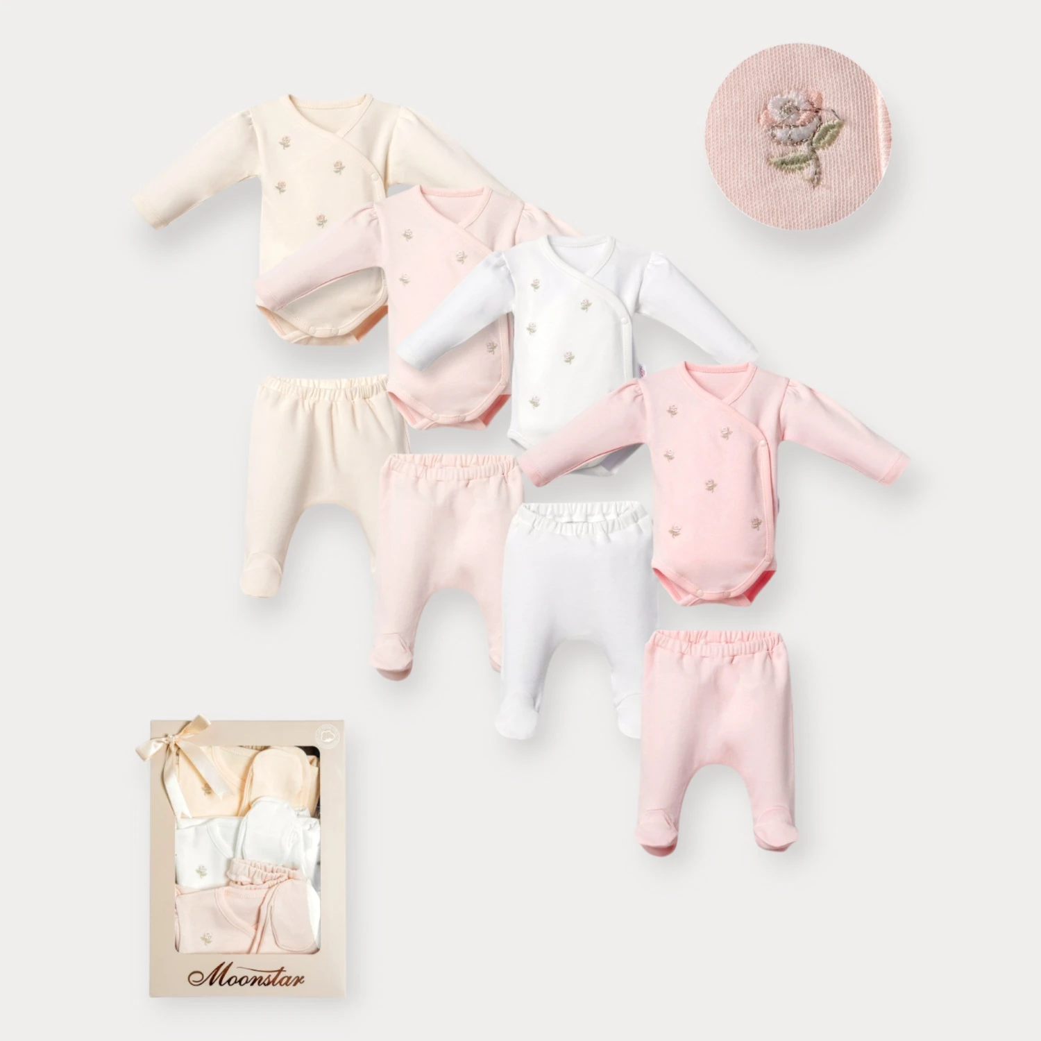 MOON STAR DÖRTLÜ KIZ SET 0-3 AY (KUTULU)