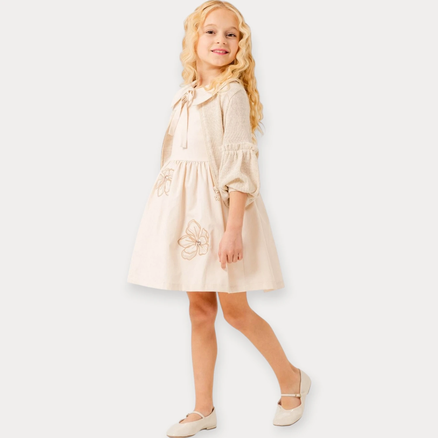 MOON STAR TRİKO HIRKALI ELBİSE 6-9 Y.