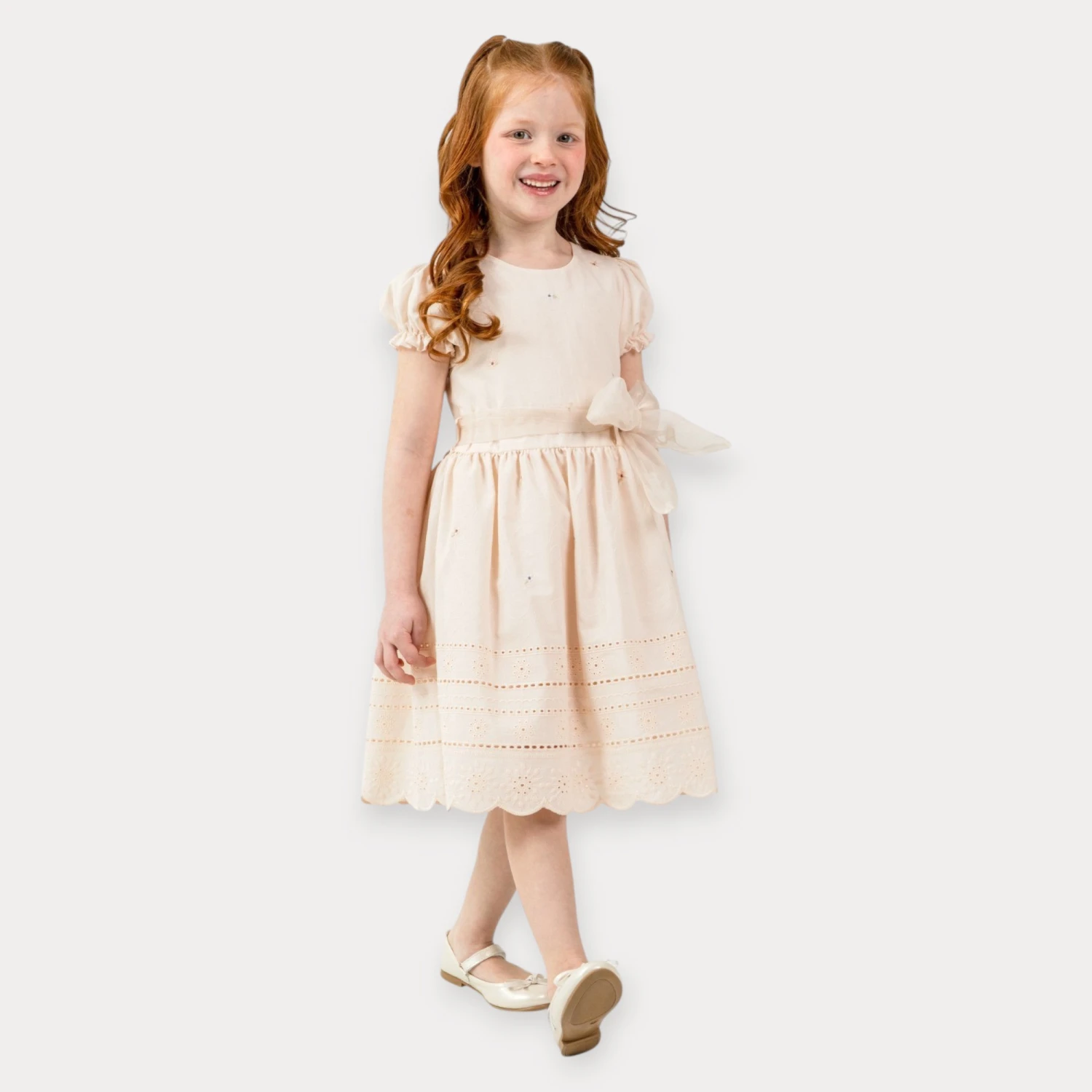 MOON STAR TÜL KEMERLİ ÇİÇEK NAKIŞLI ELİBSE 4-7 Y.