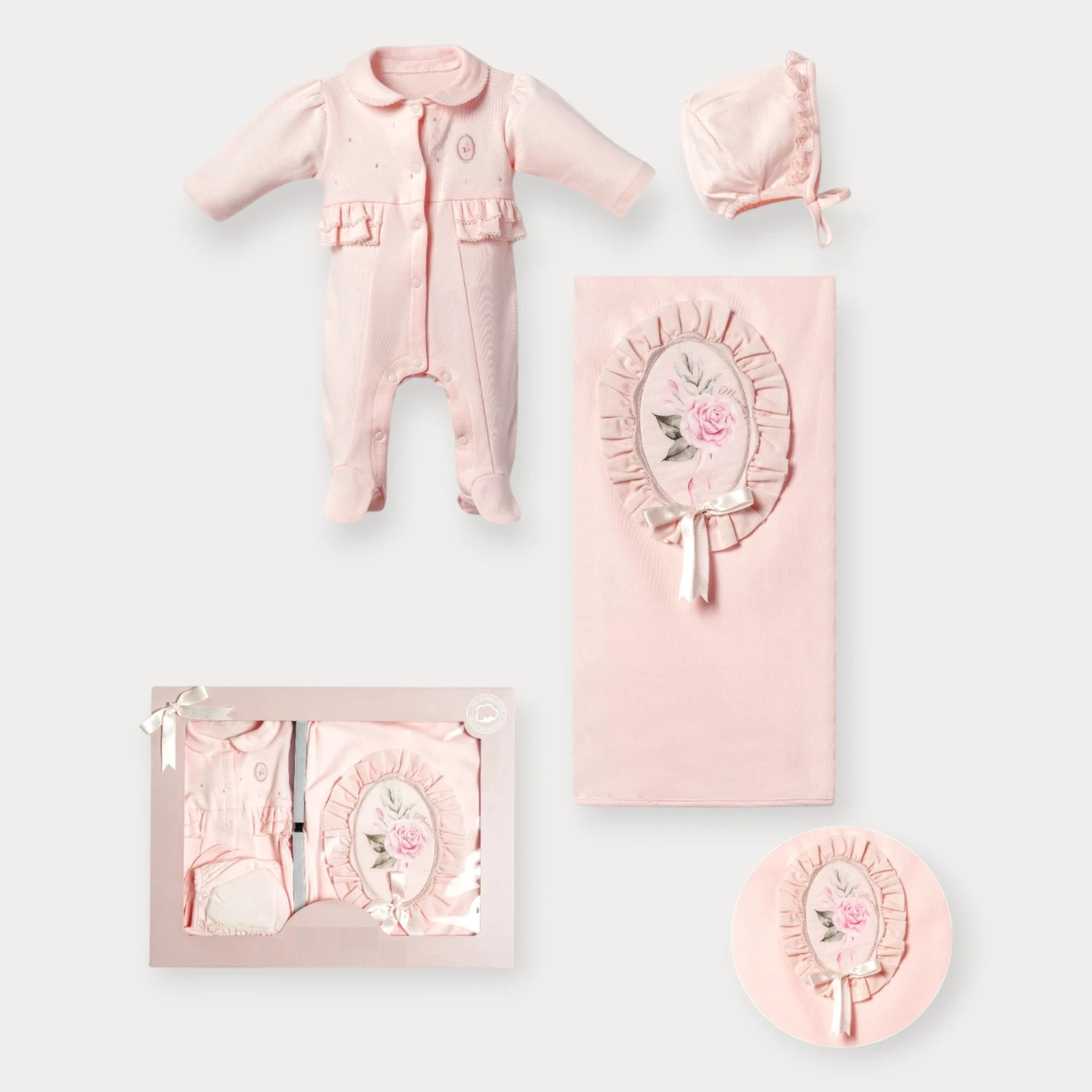 MOON STAR ÜÇLÜ KIZ SET 0-3 AY (KUTULU)