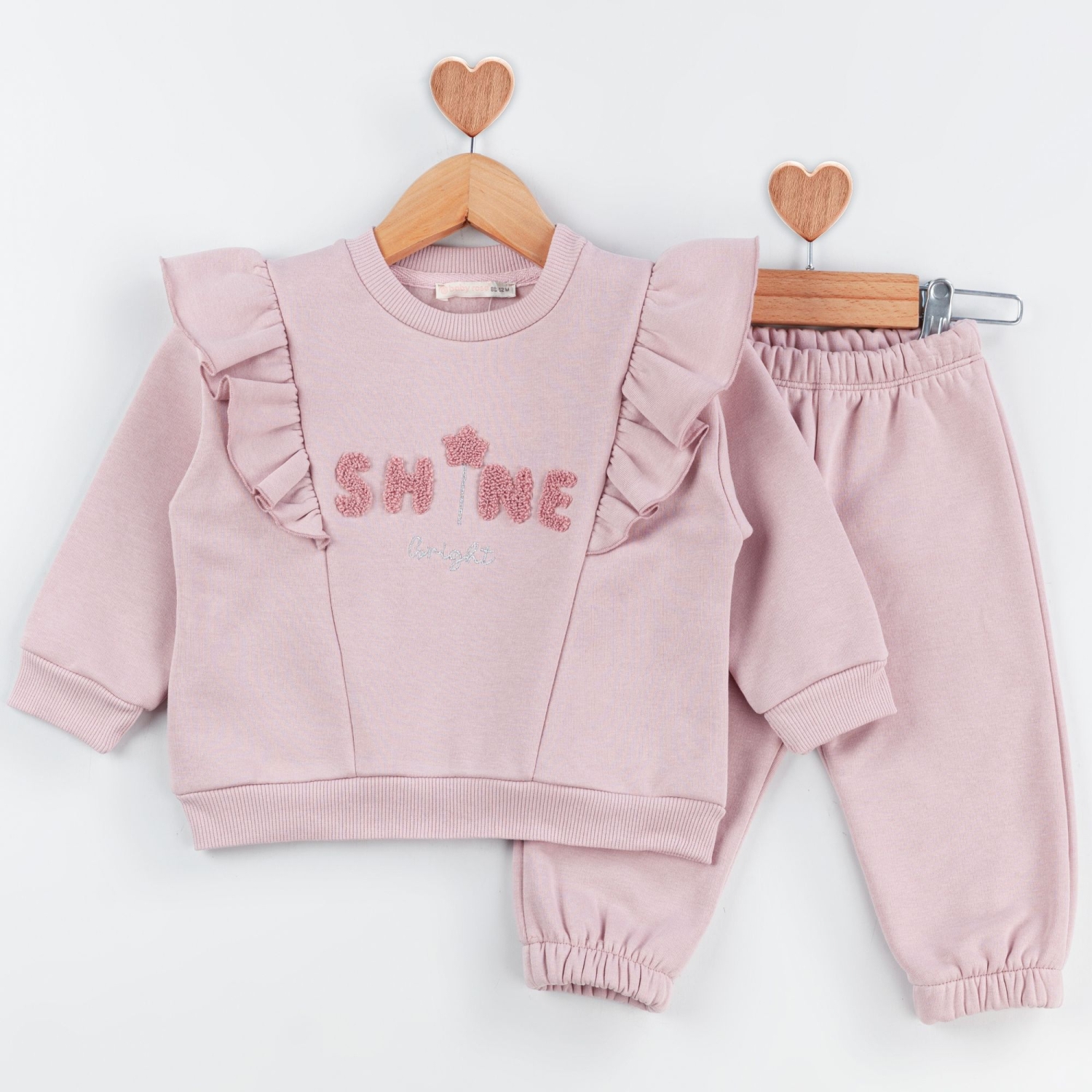 Baby Rose Suzine Nakışlı Bebe Eşofman Takım 9-24 Ay