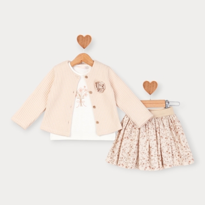 Baby Rose Çıtır Desenli Etekli Takım 1-4 Y.