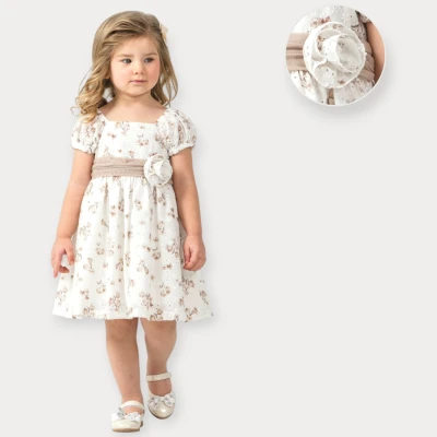 BABY ROSE BASKILI BRODE ELBİSE 2-5 Y.