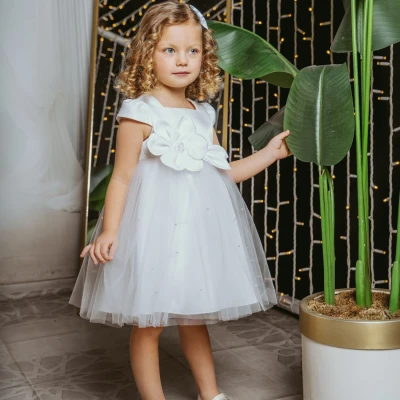 BABY ROSE ETEĞİ İNCİLİ GELİNLİK 2-5 Y.