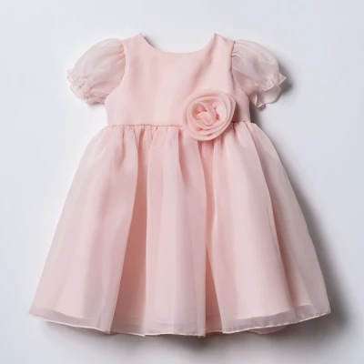 BABY ROSE GÜL İŞLEMELİ ORGANZE GELİNLİK 2-5 Y.