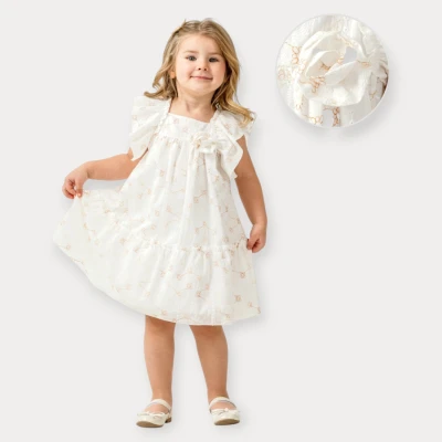 BABY ROSE RENKLİ BRODE ELBİSE 2-5 Y.