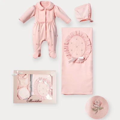 MOON STAR DANTELLİ KIZ ÜÇLÜ SET 0-3 AY (KUTULU)