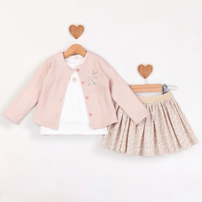 Baby Rose Çıtır Çiçek Hırka Etekli Takım 1-4 Y.